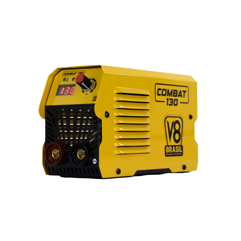 Inversora de Solda Combat 130 em ângulo de 45 graus.